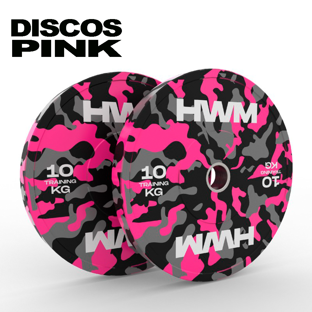 Discos Olímpicos Bumper Pink 10kg (par)