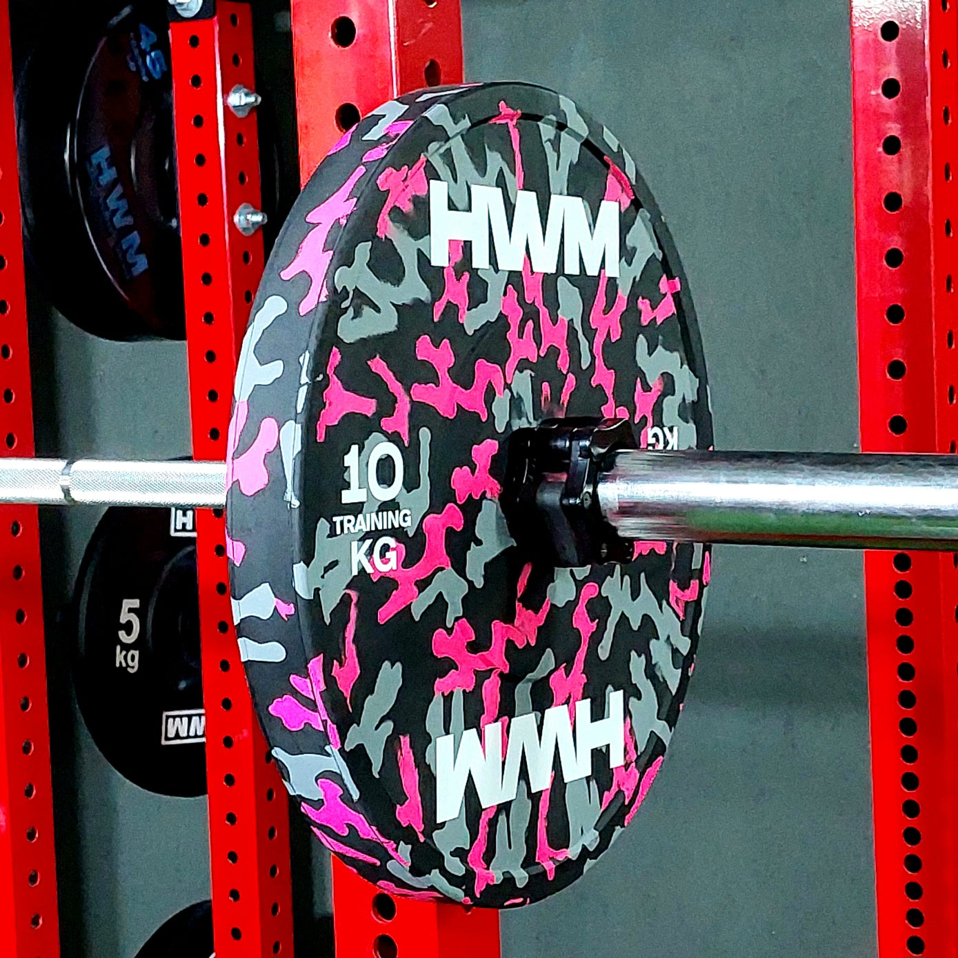 Discos Olímpicos Bumper Pink 10kg (par)