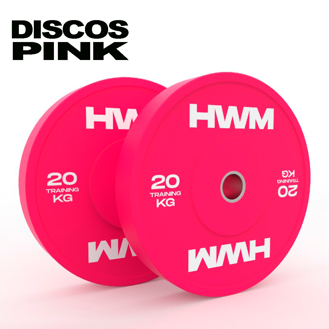 Discos Olímpicos Bumper Pink 20kg (par)