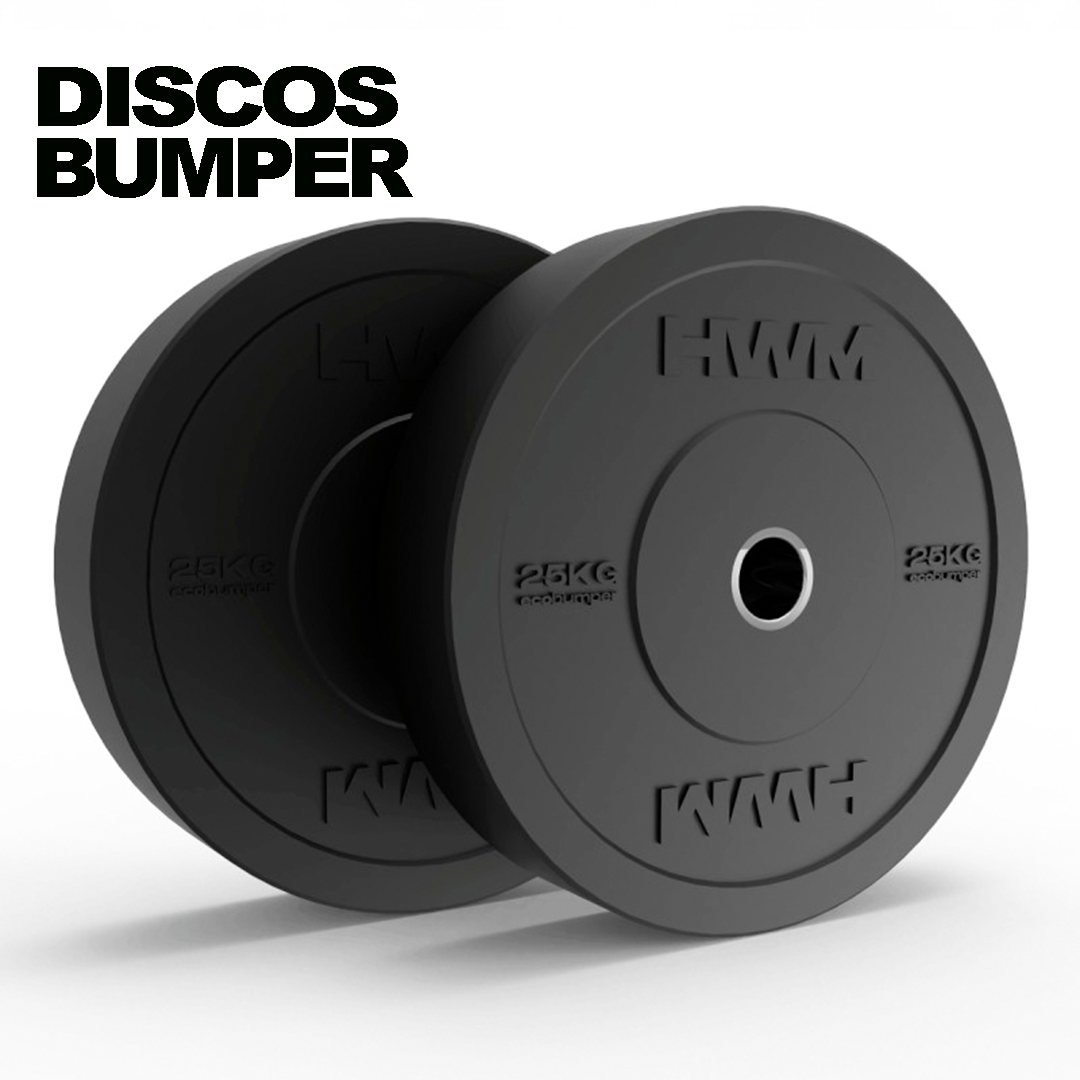 Discos Olímpicos Bumper Black 25kg (par)