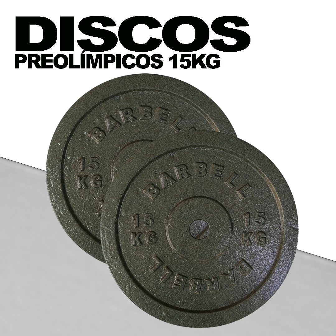 Discos Preolímpicos 15kg (Par) | Barbell