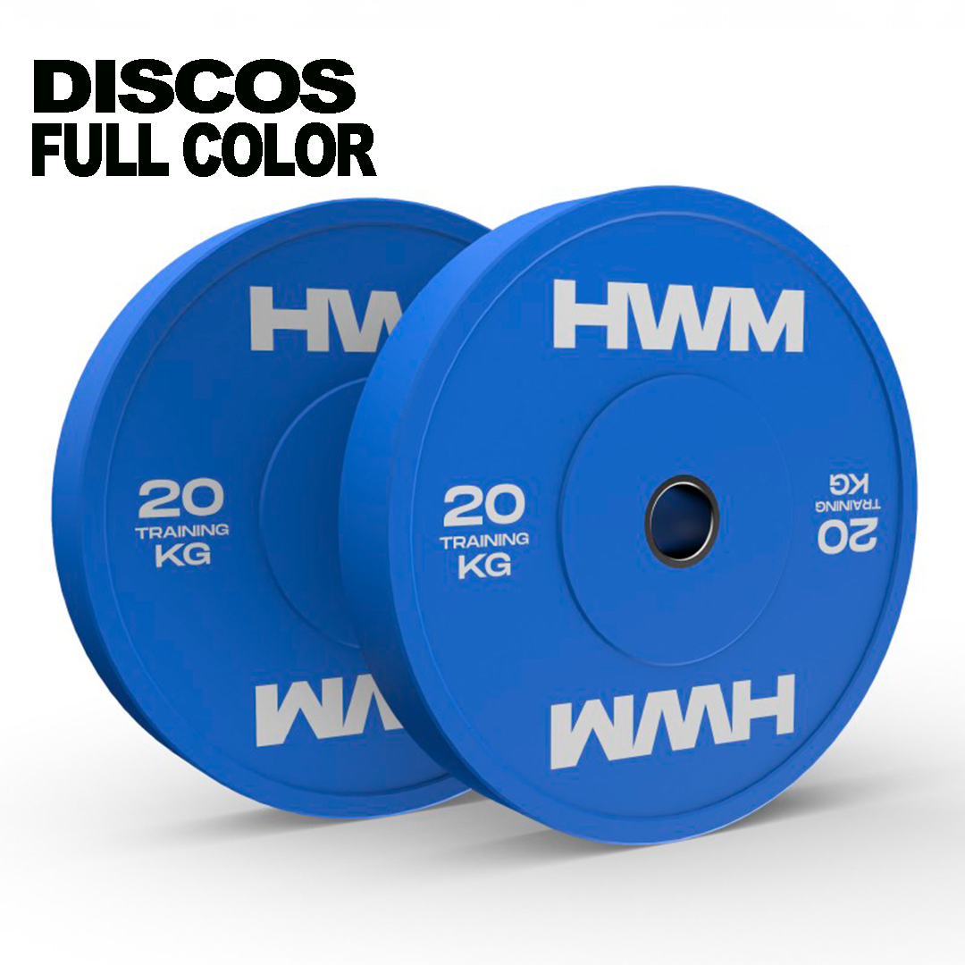 Discos Olimpicos Bumper Full Color 20kg (PAR)
