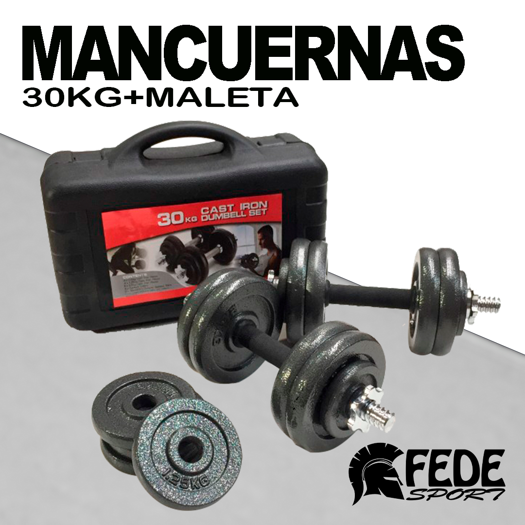 Set Mancuernas 30kg+ Maleta