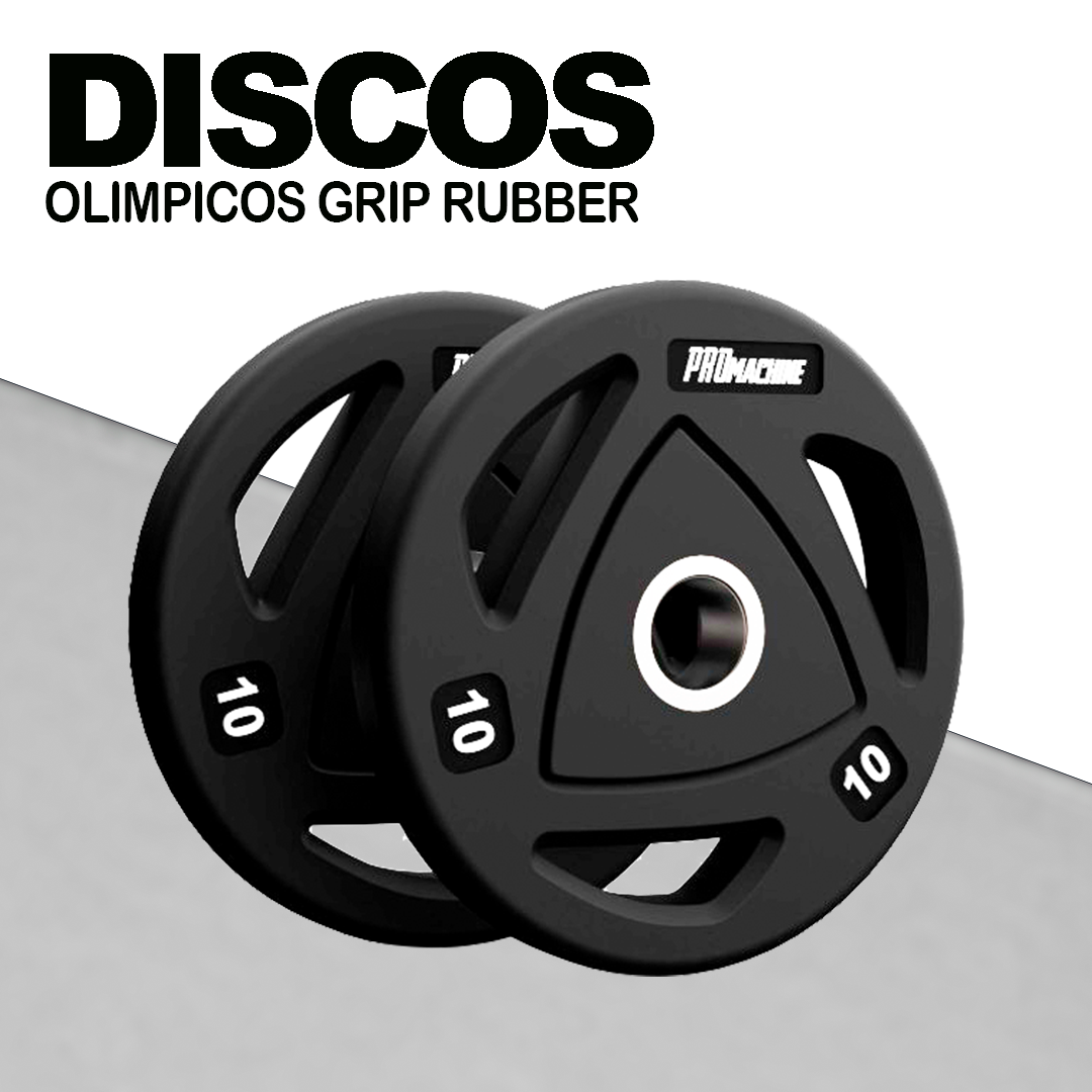Discos Olímpicos Grip Rubber 10kg (Par)
