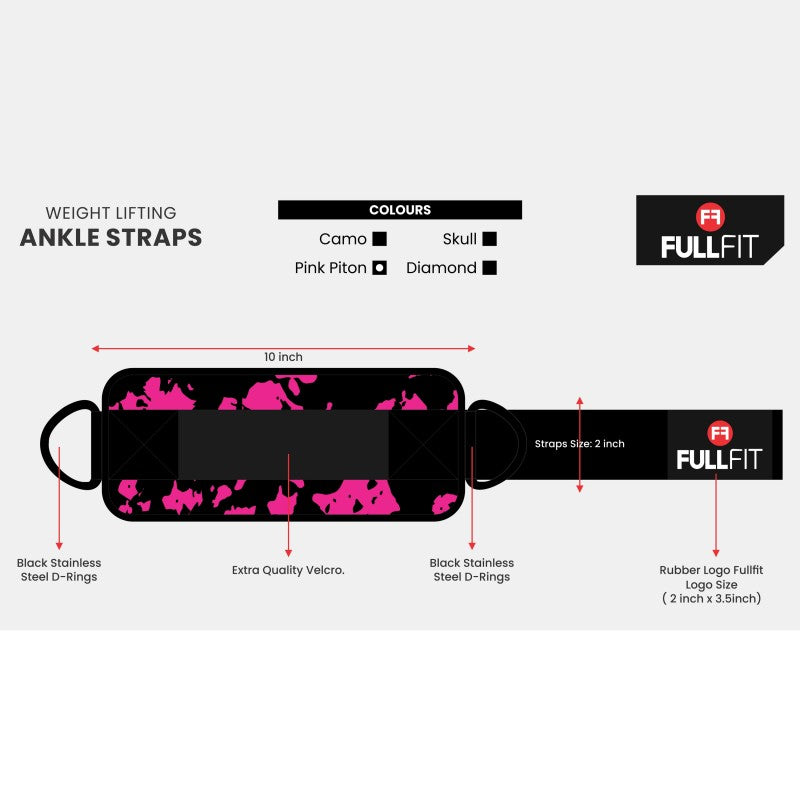 Tobillera Polea Pink Piton (Par)