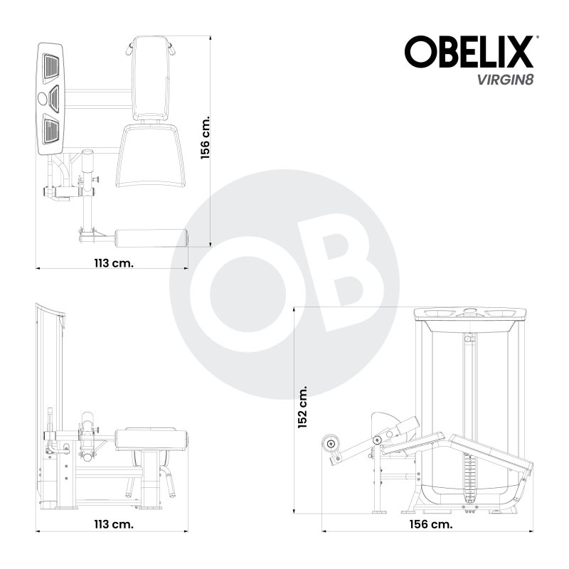 Curl Femoral Acostado V8 Series | Obelix