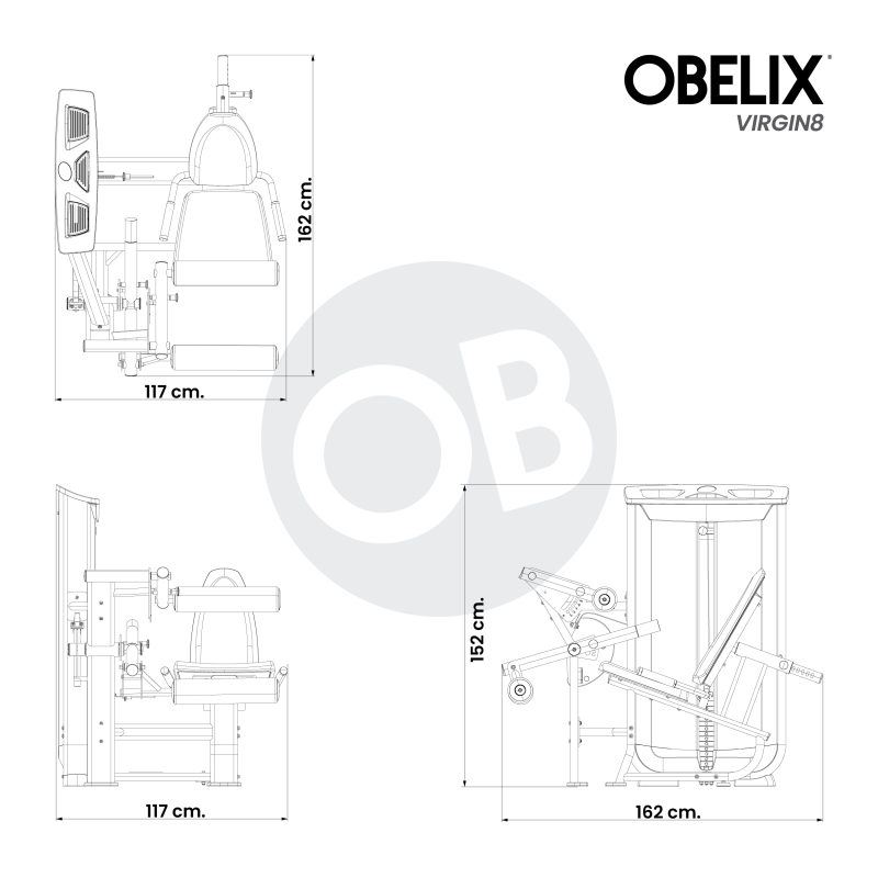 Curl Femoral Sentado V8 Series | Obelix