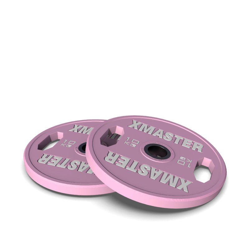 Discos Olímpicos CPU Pink Grip 10kg (Par) | XMASTER