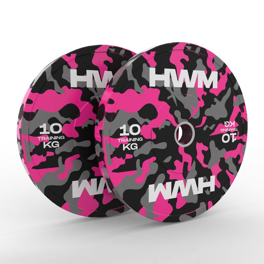 Discos Olímpicos Bumper Pink 10kg (par)