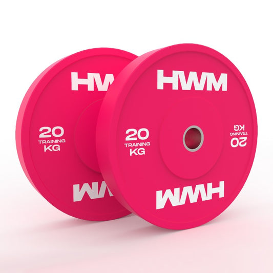 Discos Olímpicos Bumper Pink 20kg (par)