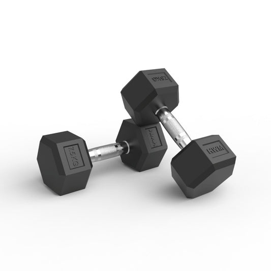 Mancuernas Hexagonales De Caucho 7,5kg (Par)