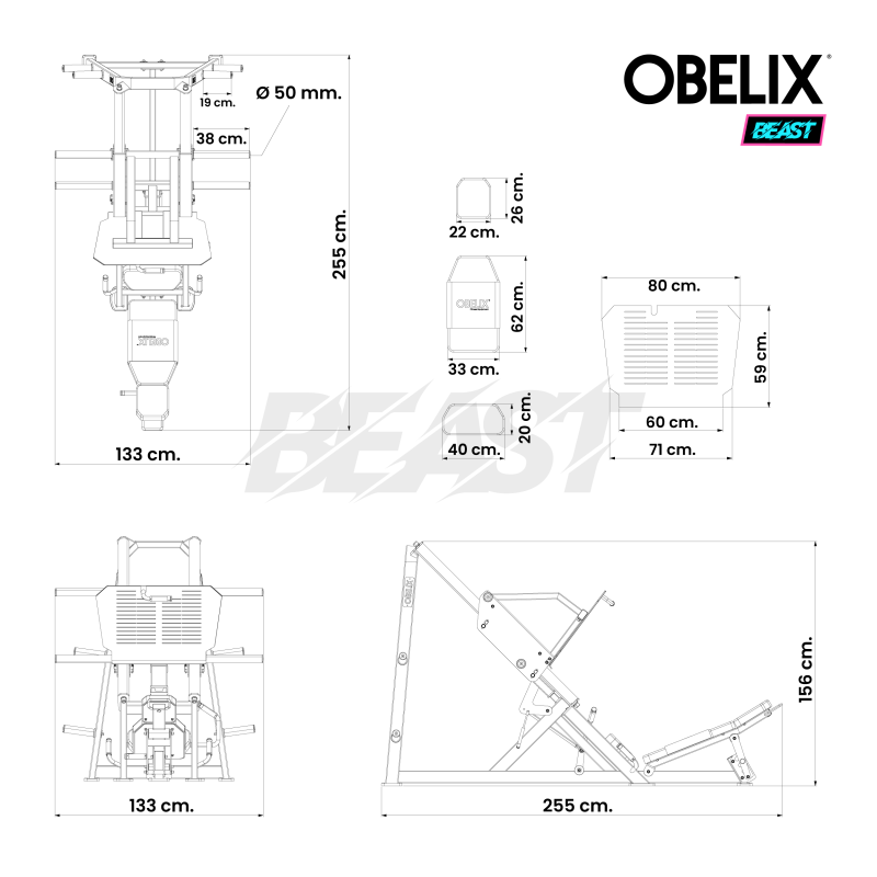 Prensa Inclinada 45° Lineal Beast | Obelix