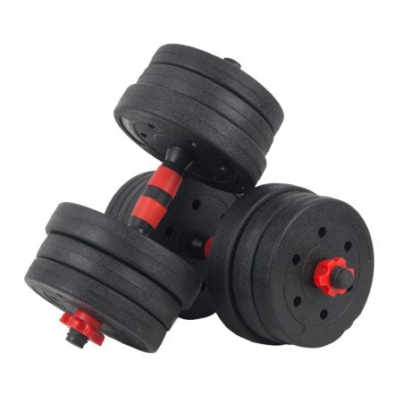 Set 20kg Mancuernas Eco Rojo