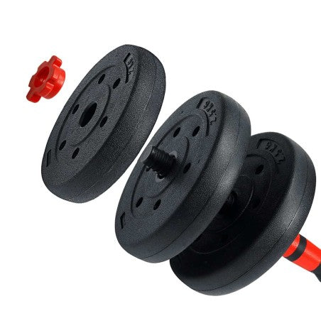 Set 30kg Mancuernas Eco Rojo