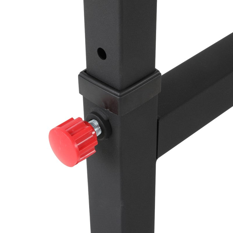 Squat Rack Ajustable Con Soporte De Fondos