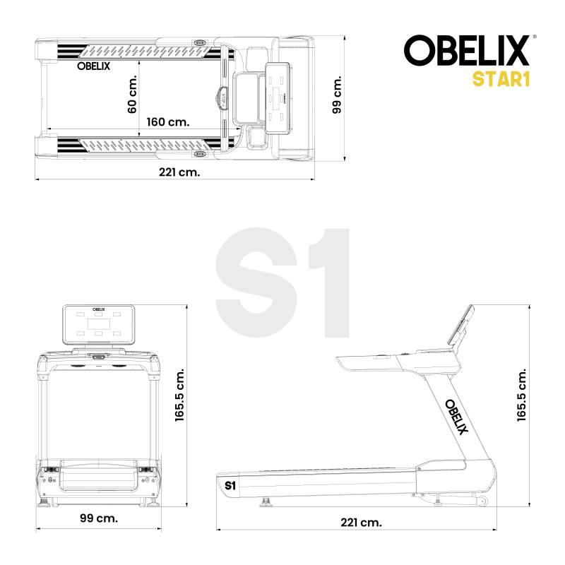 Trotadora Comercial S1 Series LED | Obelix