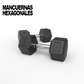 Mancuernas Hexagonales De Caucho 10kg (Par)