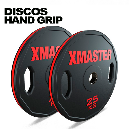 Par Discos Olímpicos Rubber Hand Grip 25kg | XMASTER