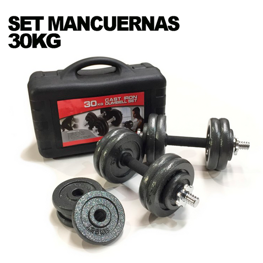 Set Mancuernas 30kg+ Maleta