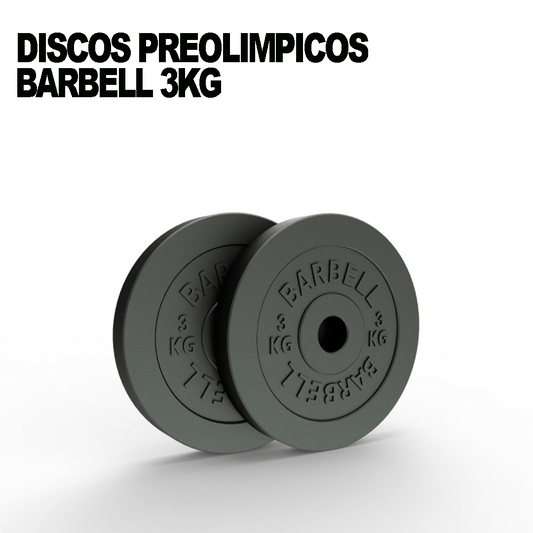 Discos Preolímpicos 3kg (Par) | Barbell