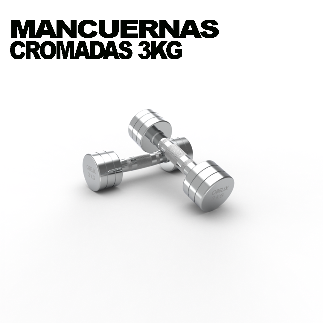 Par Mancuernas Cromadas 3kg | Obelix