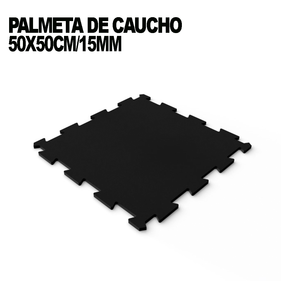 Piso de Caucho Interlock 50x50cm x 15mm (Unidad)