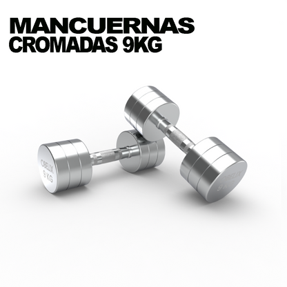 Par Mancuernas Cromadas 9kg | Obelix