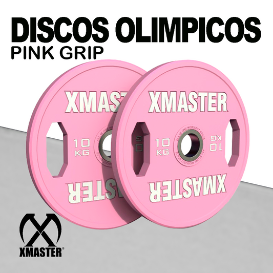 Discos Olímpicos CPU Pink Grip 10kg (Par) | XMASTER