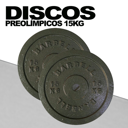 Discos Preolímpicos 15kg (Par) | Barbell