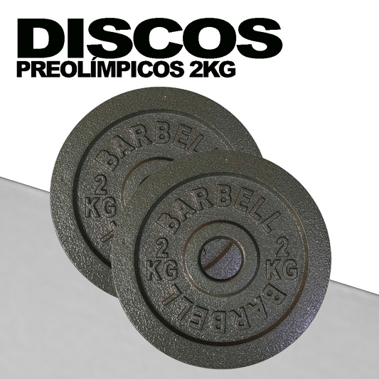 Discos Preolímpicos 2kg (Par) | Barbell