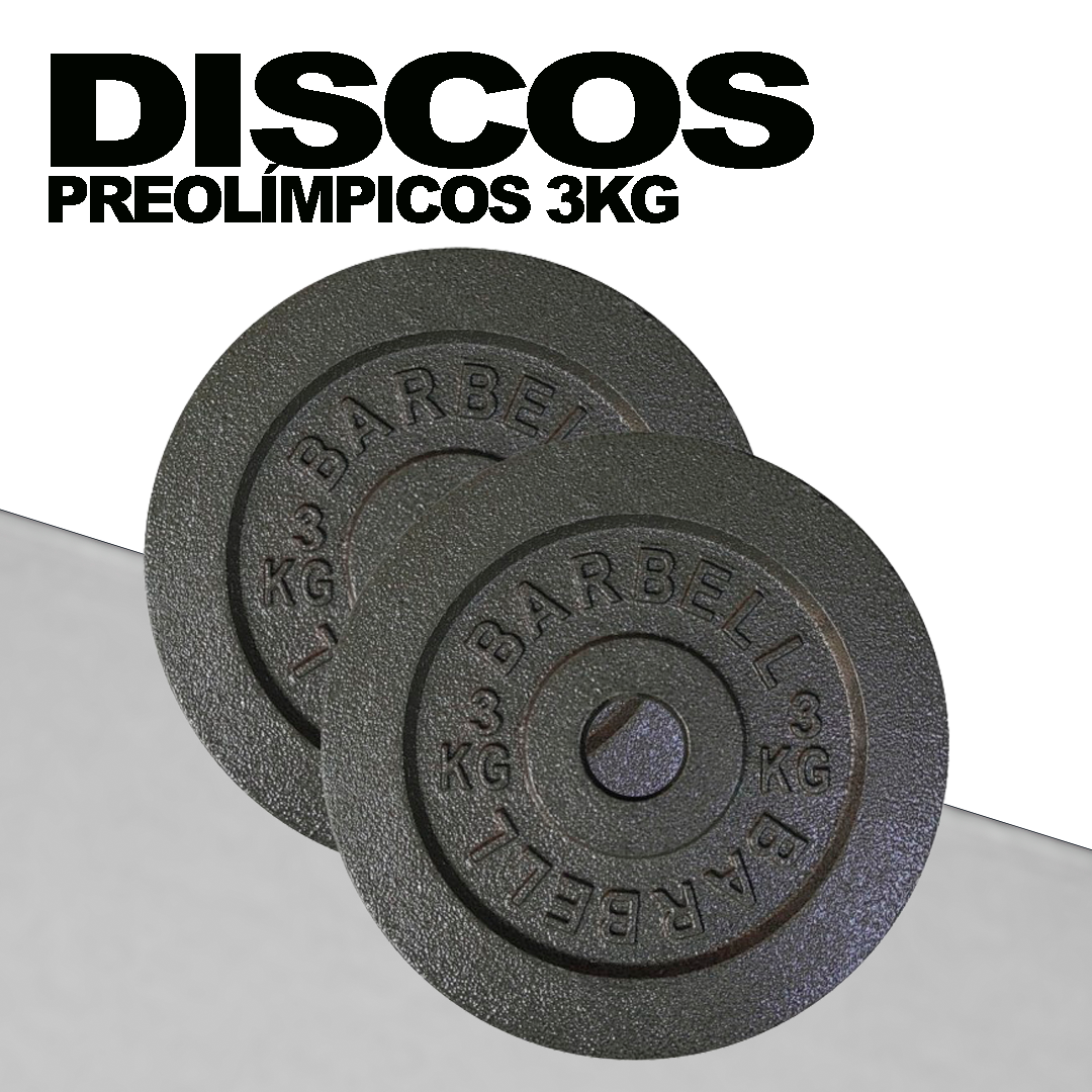 Discos Preolímpicos 3kg (Par) | Barbell