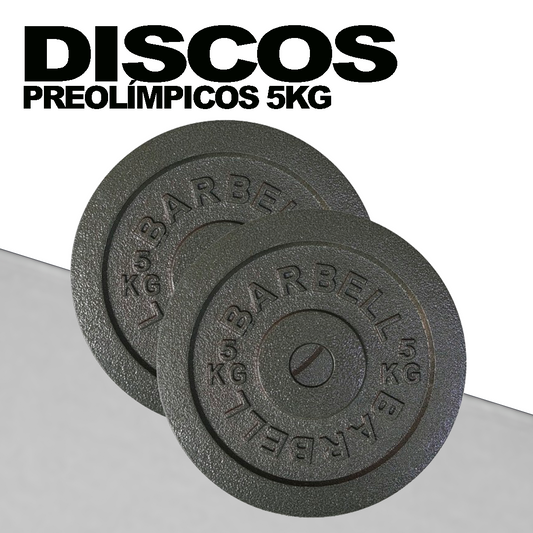 Discos Preolímpicos 5kg (Par) | Barbell