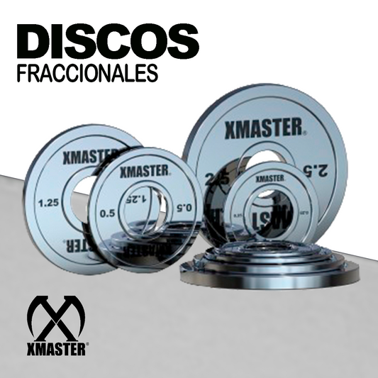 Pack 9kg Discos Fraccionados Chromed Steel - XMASTER