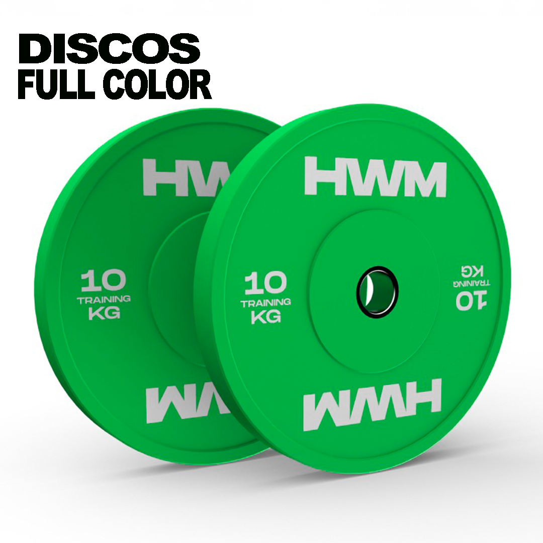 Discos Olimpicos Bumper Full Color 10kg (PAR)