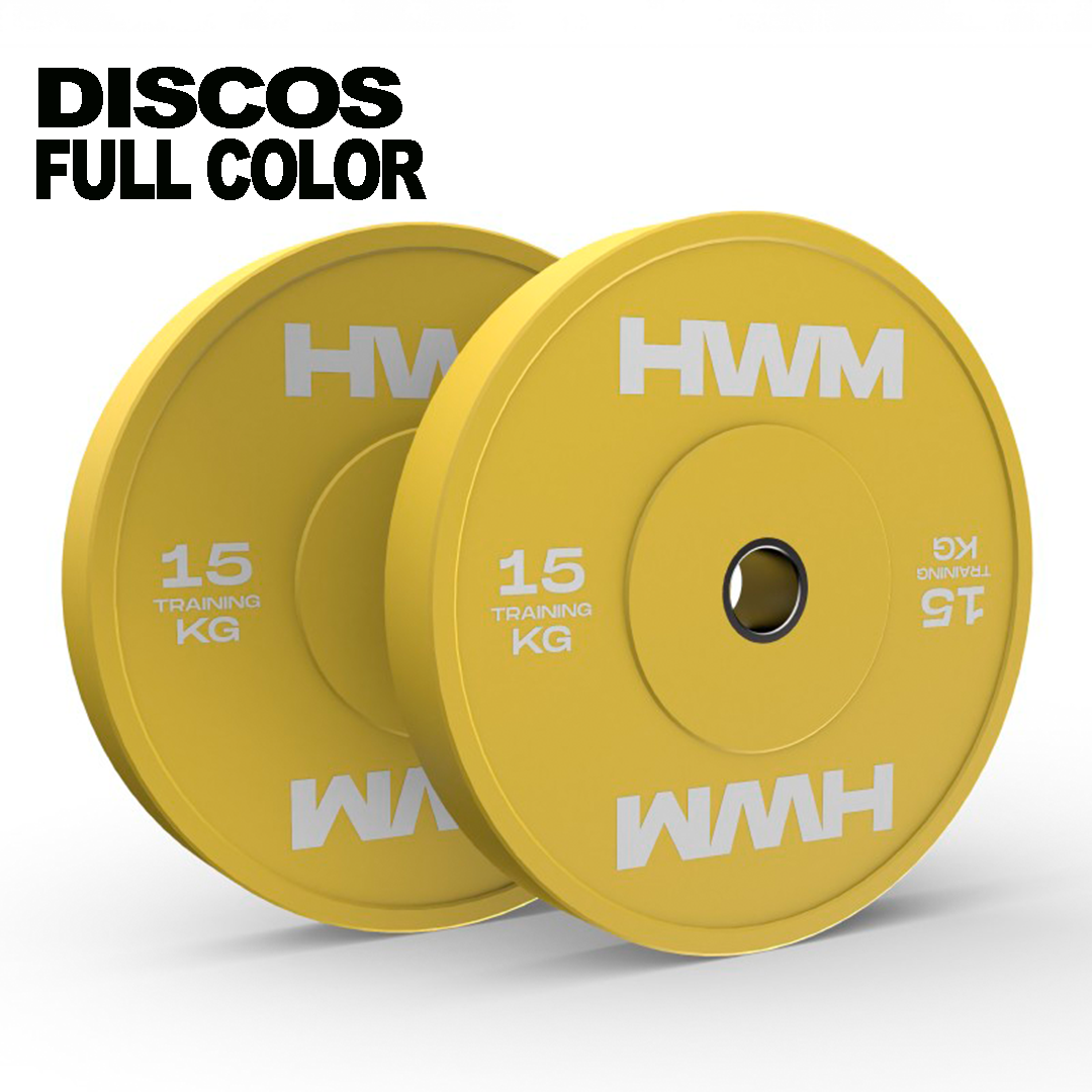 Discos Olimpicos Bumper Full Color 15kg (PAR)