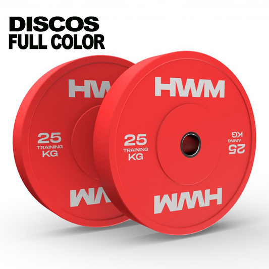 Discos Olimpicos Bumper Full Color 25kg (PAR)