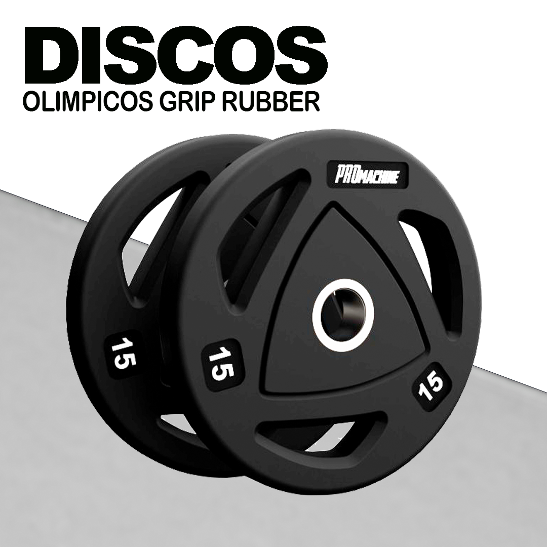 Discos Olímpicos Grip Rubber 15kg (Par)