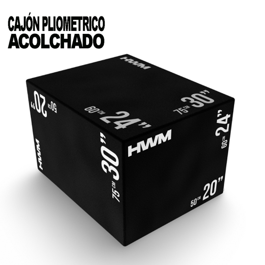 Cajón Pliométrico Acolchado 3 en 1 (75x50x60cm)