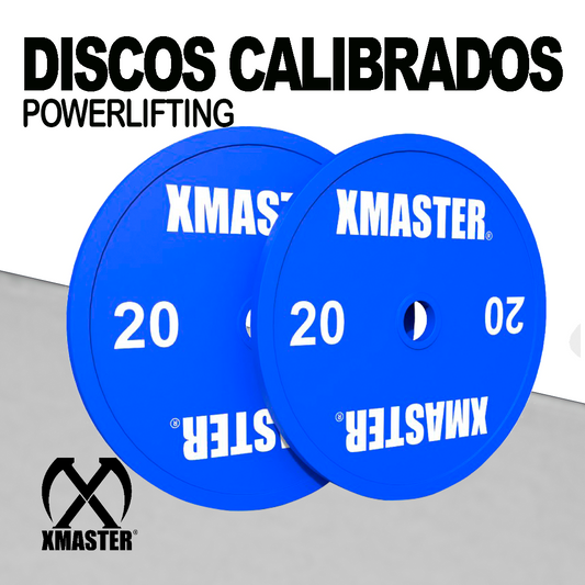 Discos Calibrados Powerlifting 20kg Azul (Par) | XMASTER