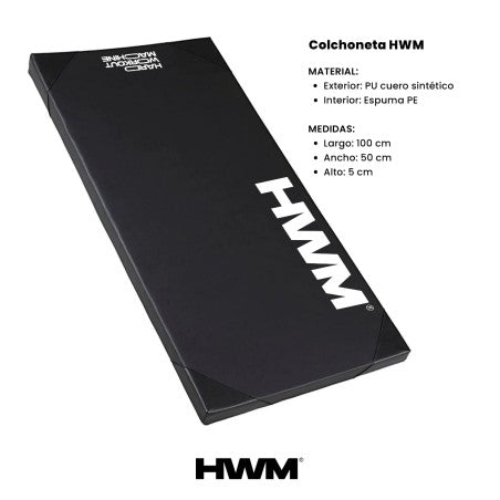 Colchoneta Pu Negro 100x50x5cm| HWM