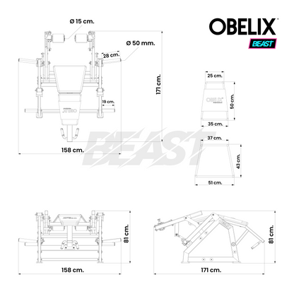 Curl Femoral Acostado Iso Lateral Beast | Obelix