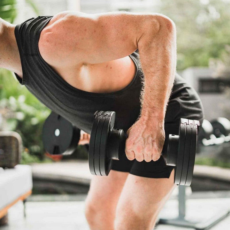 Mancuernas Ajustables 2 x 20kg + Rack