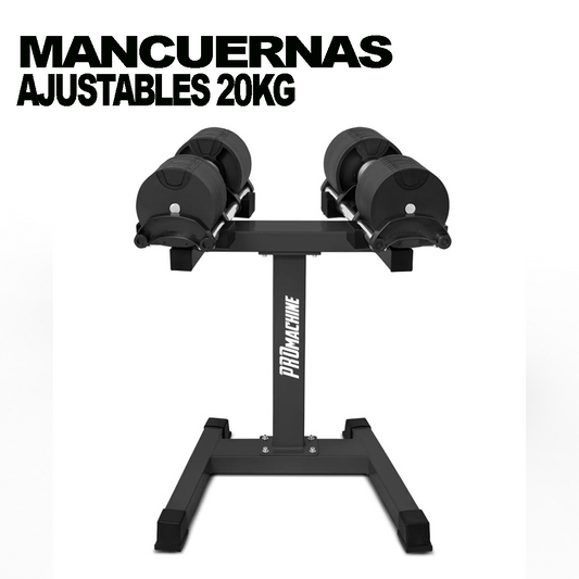 Mancuernas Ajustables 2 x 20kg + Rack