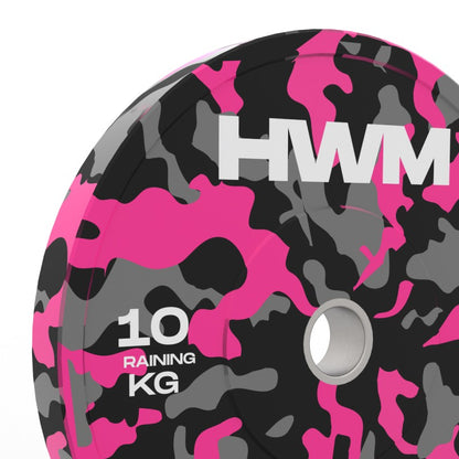 Discos Olímpicos Bumper Pink 10kg (par)