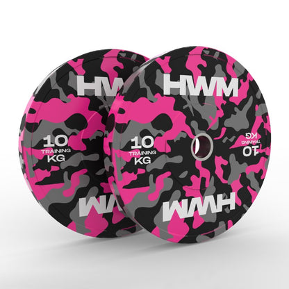 Discos Olímpicos Bumper Pink 10kg (par)