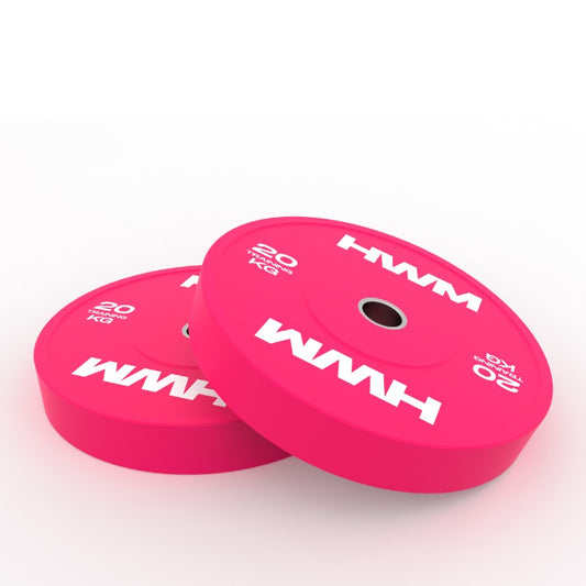 Discos Olímpicos Bumper Pink 20kg (par)