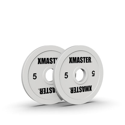 Discos Calibrados Powerlifting 5kg Blanco (Par) | XMASTER