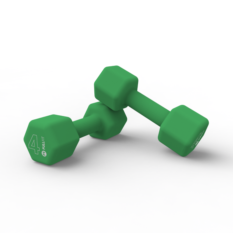 Par Mancuernas de Neopreno 4kg Verde