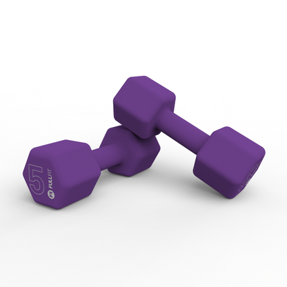 Par Mancuernas de Neopreno 5kg Morado