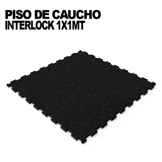 Piso de Caucho Interlock 15mm/1x1mt